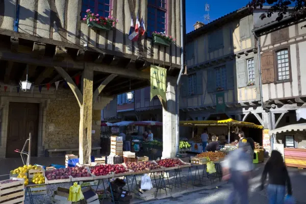 Market Day Mirepoix Ariege Midi Pyrenees France Photos Puzzles Framed