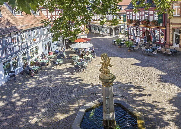 Market square of Idstein, Hesse, Germany