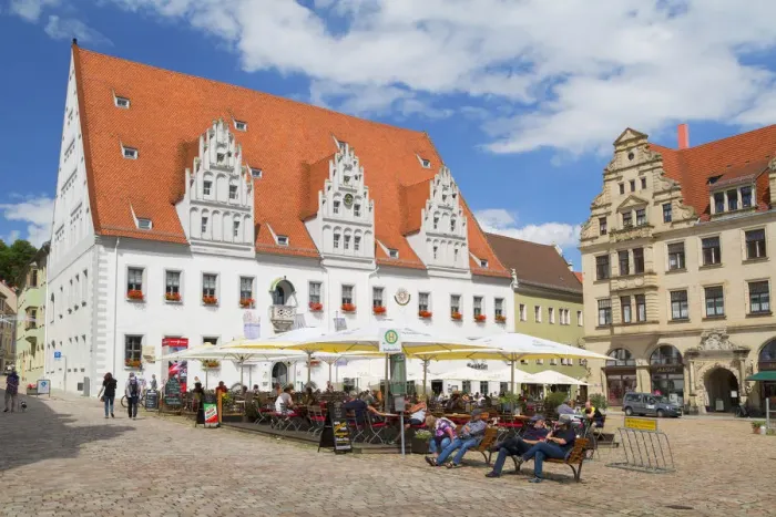 Framed Print : Market Square, Meissen, Saxony, Germany Framed Print : Market Square, Meissen, Saxony, Germany