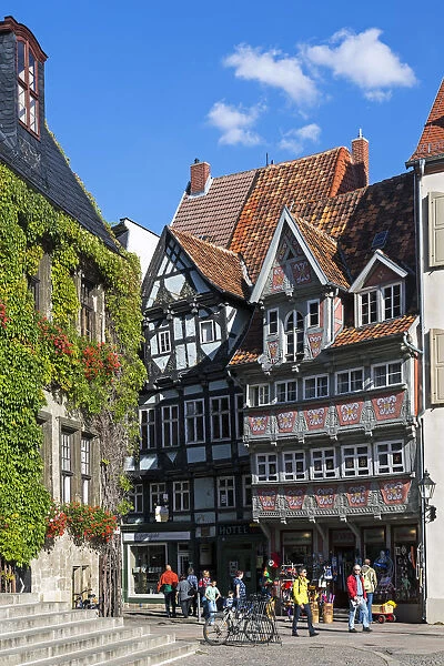 Market Square, Quedlinburg, UNESCO World Heritage Site, Harz, Saxony-Anhalt, Germany