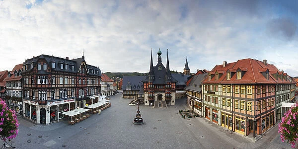 Markt Square and Guild Hall, Wernigerode, Harz Mountains, Saxony-Anhalt, Germany