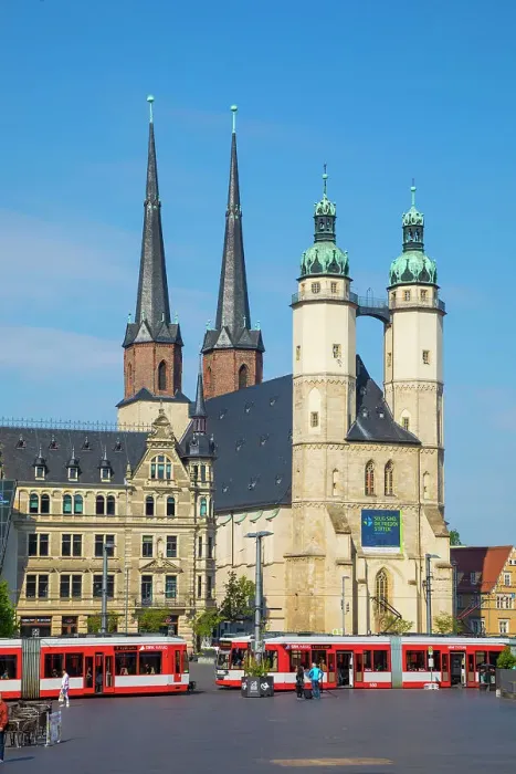 Framed Print : Marktkirche Unser Lieben Frauen (church), Marktplatz, Halle (Saale), Saxony-Anhalt, Germany