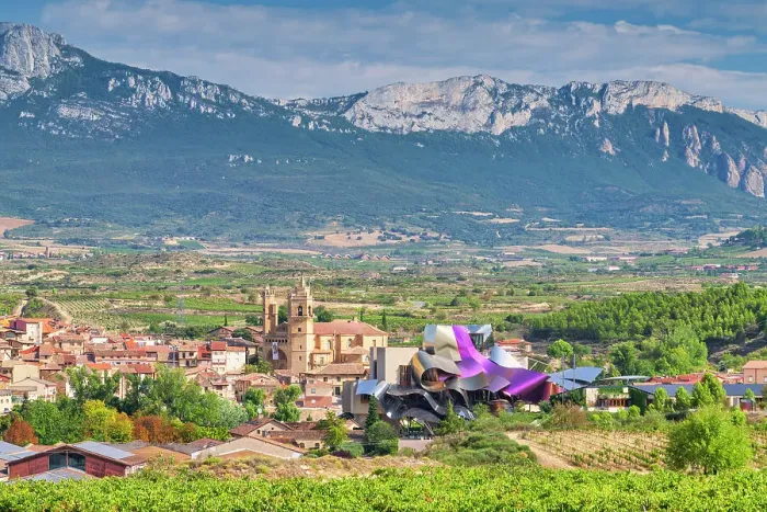 Framed Print : Marques de Riscal Hotel & Vineyard designed by Frank Gehry, Elciego, Rioja Region, Alava Province, Spain Framed Print : Marques de Riscal Hotel & Vineyard designed by Frank Gehry, Elciego, Rioja Region, Alava Province, Spain