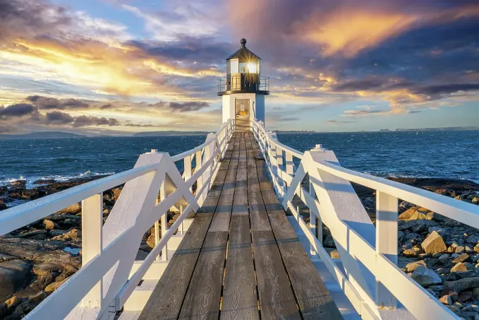 Framed Print : Marshall Point Lighthouse at Sunrise Port Clyde, , Maine, New England, USA Framed Print : Marshall Point Lighthouse at Sunrise Port Clyde, , Maine, New England, USA