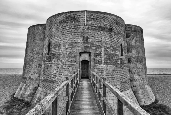 Framed Print : Martello Tower, the largest and most northerly of the chain of towers put up by the Board of Ordnance to keep out Napoleon, Aldeburgh, Suffolk, England