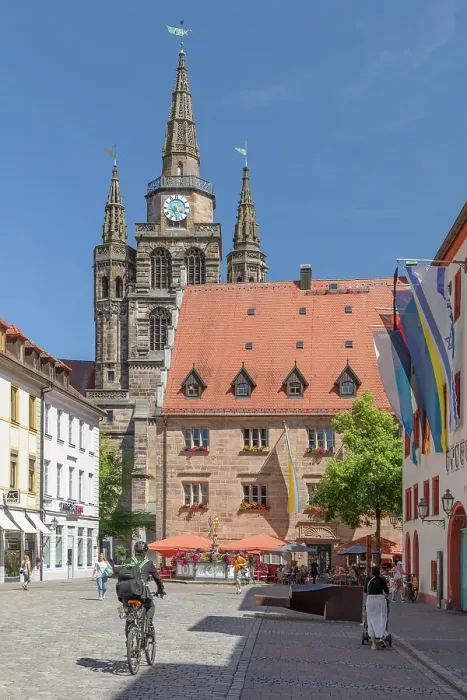 Framed Print : Martin Luther Square and St.Gumbertus church, Ansbach, Altmühl Valley; Middle Franconia; Bavaria; Germany Framed Print : Martin Luther Square and St.Gumbertus church, Ansbach, Altmühl Valley; Middle Franconia; Bavaria; Germany