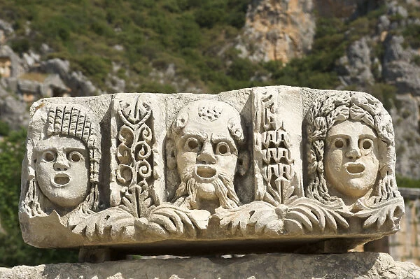 Masks in Myra, Lycia, Turquoise Coast, Turkey