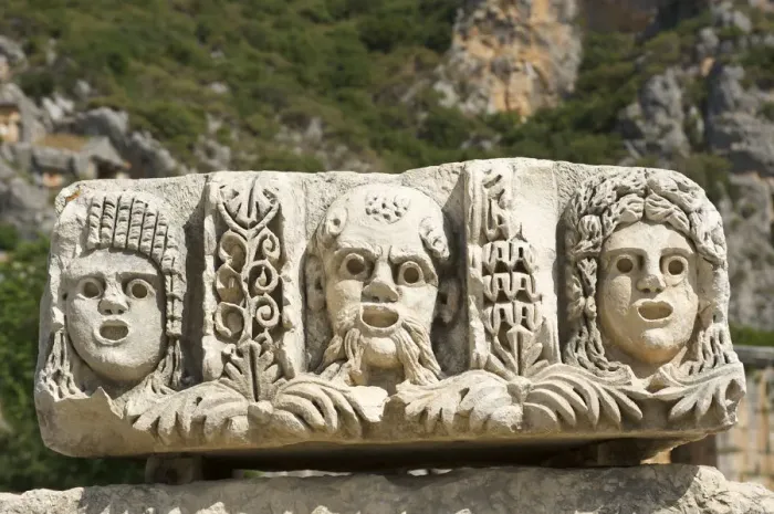 Framed Print : Masks in Myra, Lycia, Turquoise Coast, Turkey Framed Print : Masks in Myra, Lycia, Turquoise Coast, Turkey