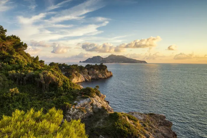 Framed Print : Massa Lubrense Coastline & Capri, Italy Framed Print : Massa Lubrense Coastline & Capri, Italy