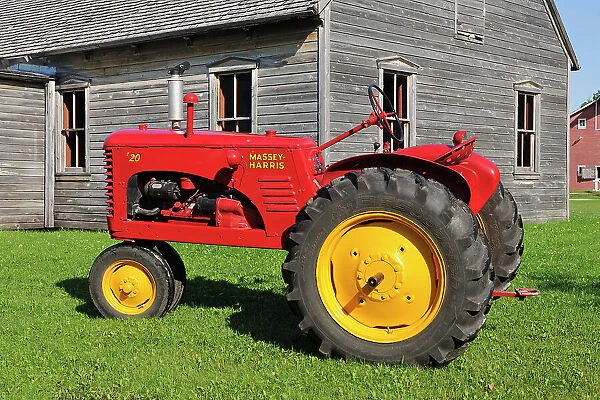Massey-Harris antique or vintage tractor. Mennonite Museum, Steinbach, Manitoba. Canada homestead Steinbach, Manitoba, Canada