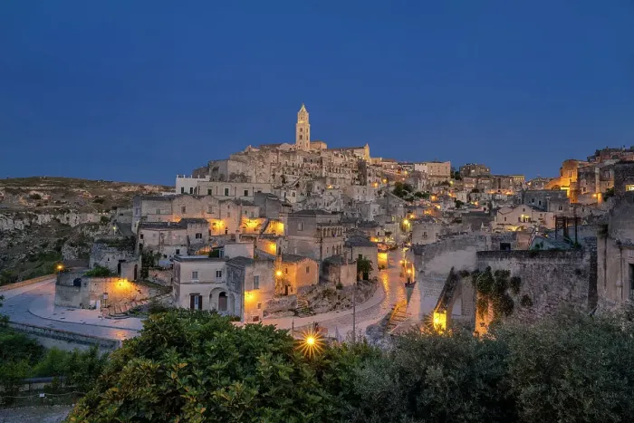 Framed Print : Matera, Basilicata, Italy, Europe. Dusk in Matera Framed Print : Matera, Basilicata, Italy, Europe. Dusk in Matera
