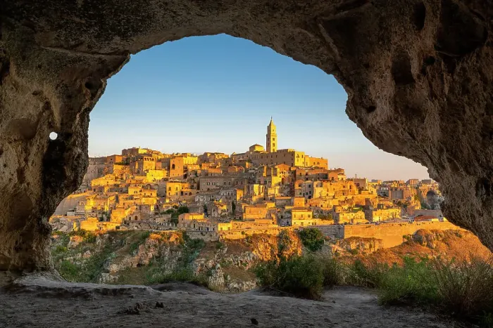 Framed Print : Matera, Basilicata, Italy, Europe. Sunrise in Matera Framed Print : Matera, Basilicata, Italy, Europe. Sunrise in Matera