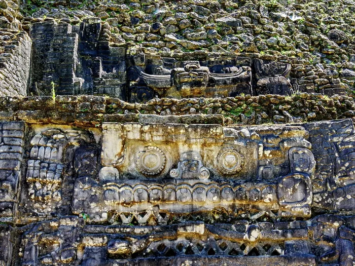 Framed Print : Mayan ruins at Plaza B, detailed view, Caracol Archaeological Site, Cayo District, Belize Framed Print : Mayan ruins at Plaza B, detailed view, Caracol Archaeological Site, Cayo District, Belize