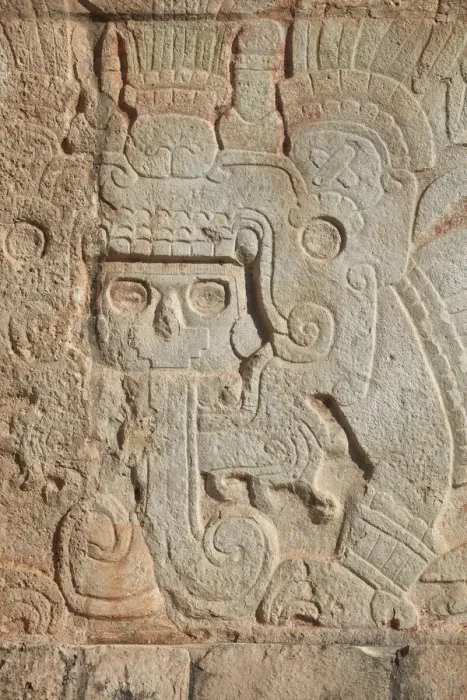 Framed Print : Mayan sculptures inside the archaeological site of Chichen Itza, Yucatan, Mexico Framed Print : Mayan sculptures inside the archaeological site of Chichen Itza, Yucatan, Mexico