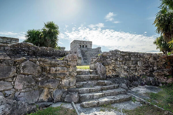 Mayan temple ruins, Tulum, Yucatan peninsula, Mexico