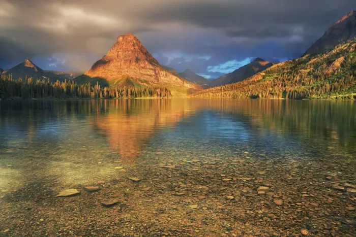 Framed Print : Two Medicine Lake with Sinopah Mountain - USA, Montana, Glacier National Park Framed Print : Two Medicine Lake with Sinopah Mountain - USA, Montana, Glacier National Park