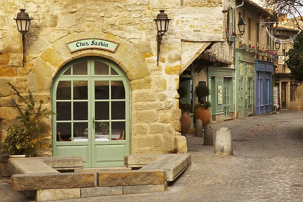 Medieval Cobblestone Street, Carcassonne, France