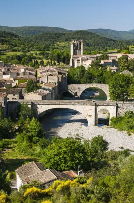 Framed Print : Medieval village of Lagrasse, member of the Les Plus Beaux Villages de France association Framed Print : Medieval village of Lagrasse, member of the Les Plus Beaux Villages de France association