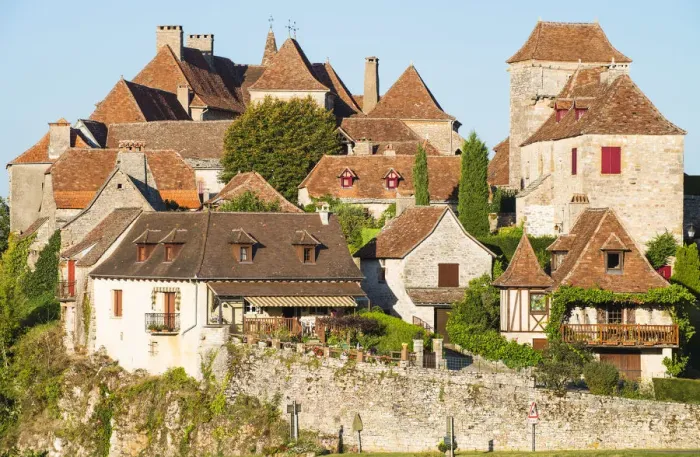 Framed Print : A medieval village of Loubressac, one of the most beautiful villages of France, Lot, Midi-Pyrenees, France Framed Print : A medieval village of Loubressac, one of the most beautiful villages of France, Lot, Midi-Pyrenees, France