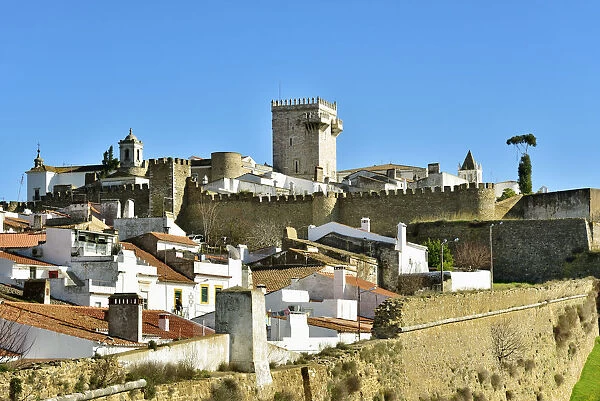 The medieval walled city of Estremoz. Alentejo, Portugal