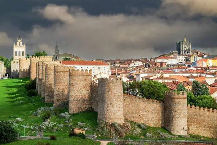 Framed Print : Medieval walls, Avila, Castile and Leon, Spain