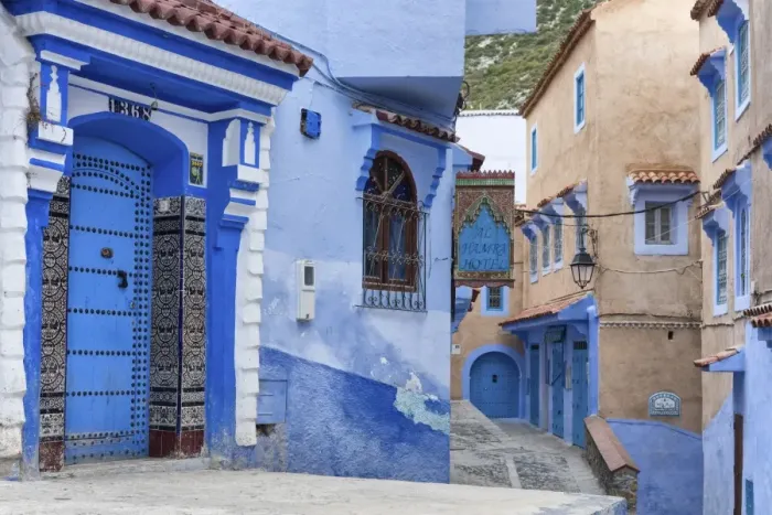 Framed Print : Medina, old town, Chefchaouen, Chaouen, Morocco