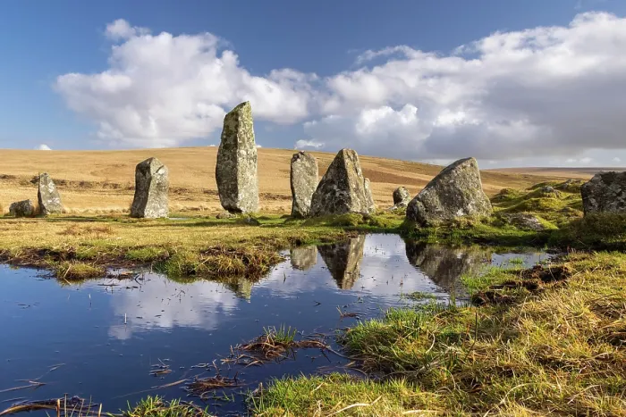 Framed Print : Megalithic standing stones at Down Tor (or Hingston Hill) Stone Circle in Dartmoor National Park, Devon, England. Winter (February) 2025 Framed Print : Megalithic standing stones at Down Tor (or Hingston Hill) Stone Circle in Dartmoor National Park, Devon, England. Winter (February) 2025