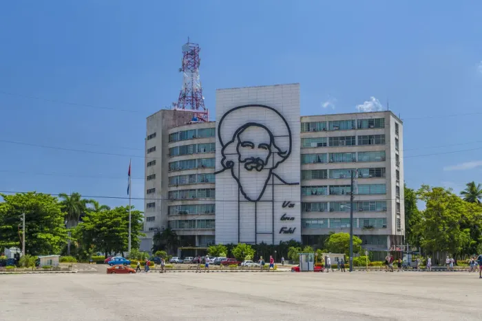Framed Print : Memorial of Camilo Cienfuegos on the Ministries of the Interior and Communication
