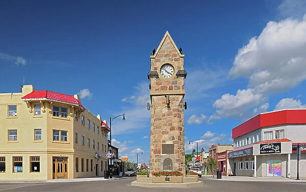 Memorial Clock Tower Wainright, Alberta, Canada