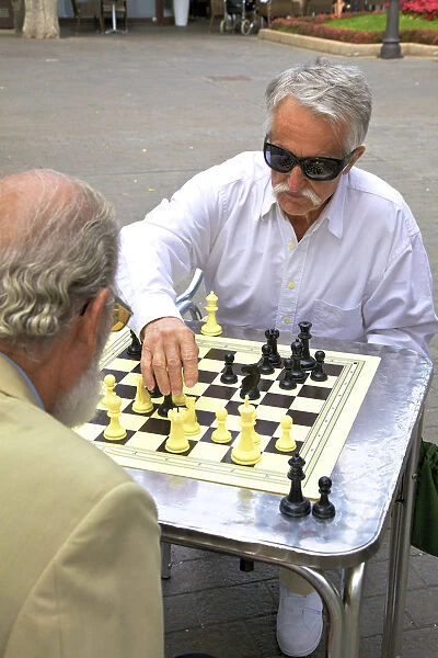 Men Playing Chess in Santa Catalina Park, Las Palmas de Gran Canaria, Gran Canaria