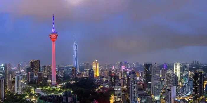 Framed Print : Menara Kuala Lumpur Tower and Merdeka 118 at dusk, Kuala Lumpur, Selangor, Malaysia Framed Print : Menara Kuala Lumpur Tower and Merdeka 118 at dusk, Kuala Lumpur, Selangor, Malaysia