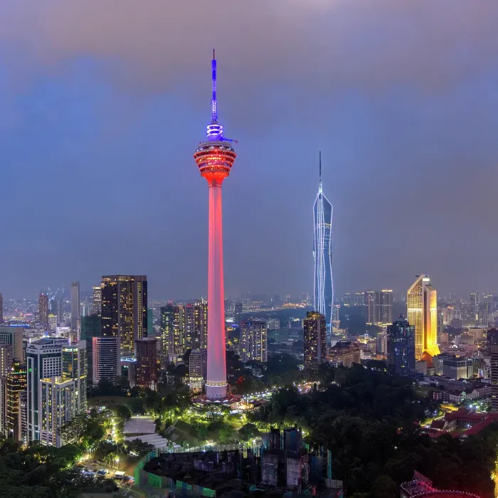 Framed Print : Menara Kuala Lumpur Tower and Merdeka 118 at dusk, Kuala Lumpur, Selangor, Malaysia Framed Print : Menara Kuala Lumpur Tower and Merdeka 118 at dusk, Kuala Lumpur, Selangor, Malaysia