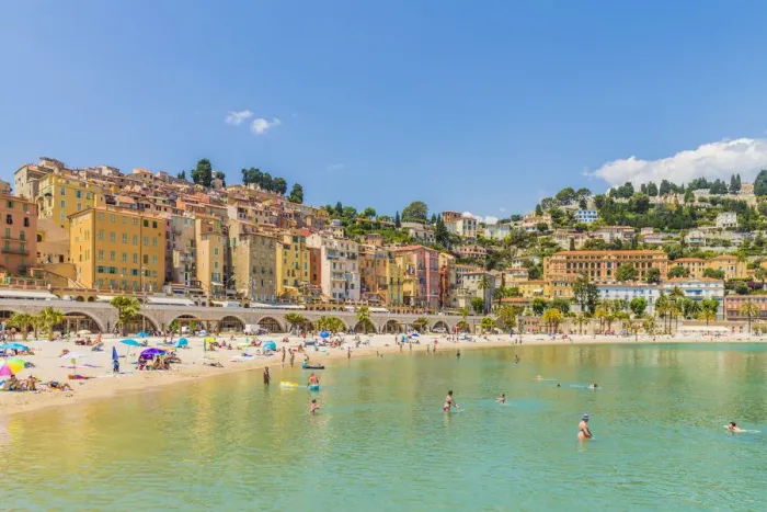 Framed Print : Menton, Alpes-Maritimes, Provence-Alpes-Cote D Azur, French Riviera, France