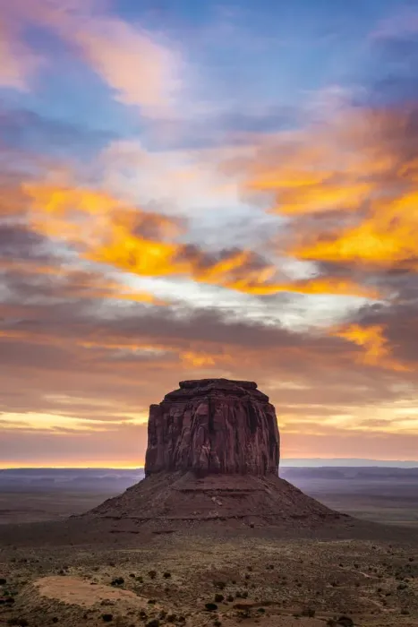 Framed Print : Merrick Butte against colourful cloudy sky at sunrise, Monument Valley, Arizona, USA Framed Print : Merrick Butte against colourful cloudy sky at sunrise, Monument Valley, Arizona, USA