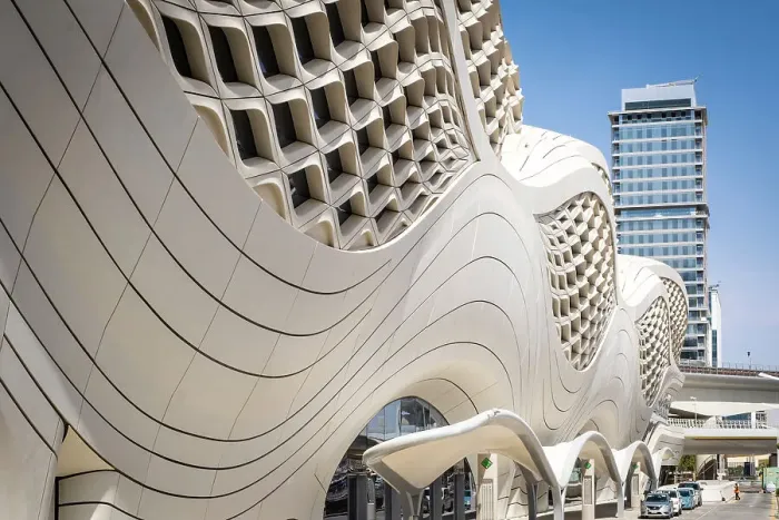 Framed Print : Metro station designed by Zaha Hadid Architects, King Abdullah Financial District (KAFD), Riyadh, Saudi Arabia Framed Print : Metro station designed by Zaha Hadid Architects, King Abdullah Financial District (KAFD), Riyadh, Saudi Arabia