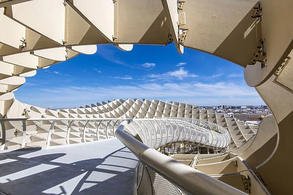 Metropol Parasol wooden structure designed by German architect Jurgen Mayer, Seville