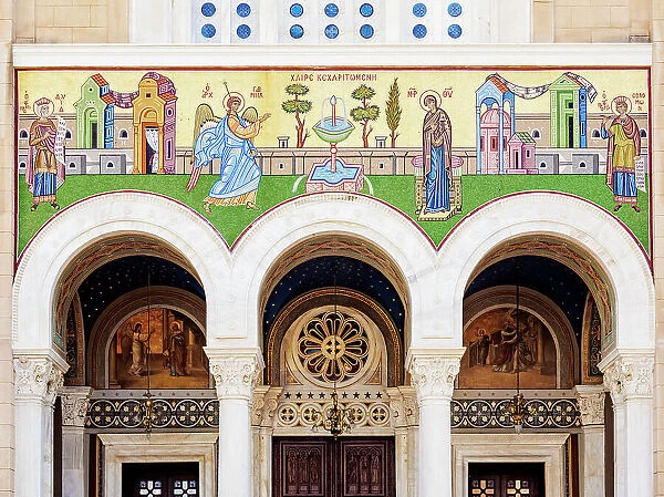 The Metropolitan Cathedral of the Annunciation, detailed view, Mitropoleos Square, Athens, Attica, Greece