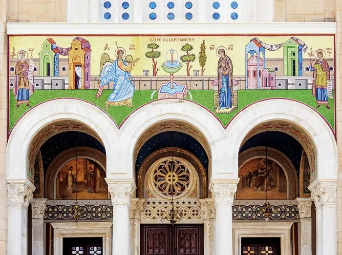 Framed Print : The Metropolitan Cathedral of the Annunciation, detailed view, Mitropoleos Square, Athens, Attica, Greece Framed Print : The Metropolitan Cathedral of the Annunciation, detailed view, Mitropoleos Square, Athens, Attica, Greece