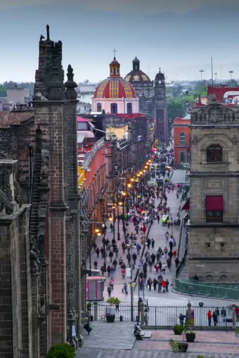 Framed Print : Mexico, Mexico City, Emiliano Zapata Street, Pedestrian Way, Dusk, Centro Historico Framed Print : Mexico, Mexico City, Emiliano Zapata Street, Pedestrian Way, Dusk, Centro Historico