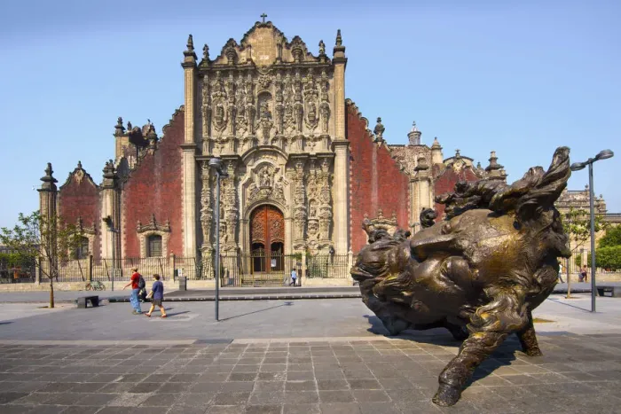 Framed Print : Mexico, Mexico City, Public Art, Zocalo, Metropolitan Cathedral Framed Print : Mexico, Mexico City, Public Art, Zocalo, Metropolitan Cathedral