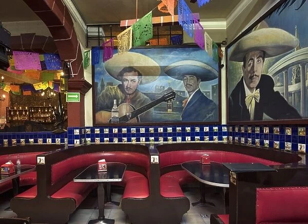 Mexico, Mexico City, Salon Tenampa, Cantina, Wall Murals, Birthplace of Mariachi