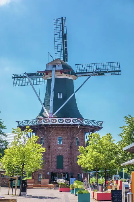 Framed Print : Meyer`s Mill in the old town of Papenburg, Emsland, Lower Saxony, Germany Framed Print : Meyer`s Mill in the old town of Papenburg, Emsland, Lower Saxony, Germany