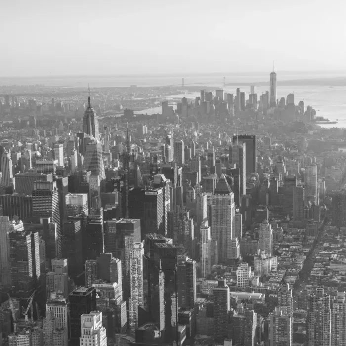 Framed Print : Midtown Manhattan and Lower Manhattan behind, New York City, New York, USA Framed Print : Midtown Manhattan and Lower Manhattan behind, New York City, New York, USA