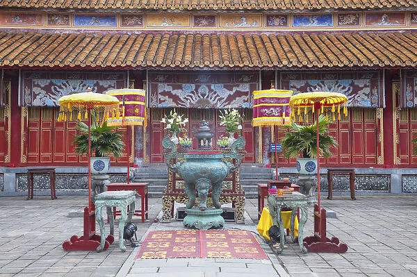 Mieu Temple inside Imperial Palace in Citadel (UNESCO World Heritage Site), Hue, Thua