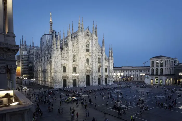 Framed Print : Milan Cathedral after sunset from above Lombardy, Italy Framed Print : Milan Cathedral after sunset from above Lombardy, Italy
