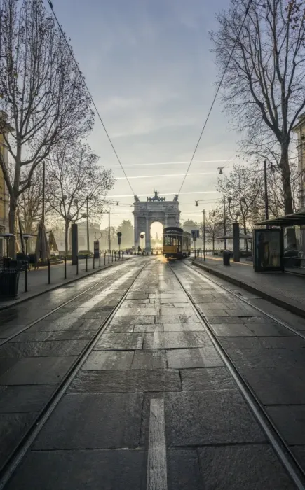 Framed Print : Milan, Lombardy, Italy. Classic tram of Milan Framed Print : Milan, Lombardy, Italy. Classic tram of Milan