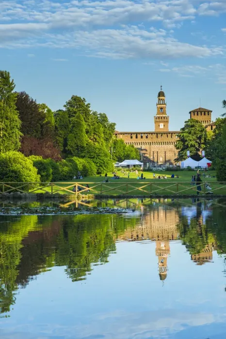 Framed Print : Milan, Lombardy, Italy. Sforza castle and Simplon park Framed Print : Milan, Lombardy, Italy. Sforza castle and Simplon park