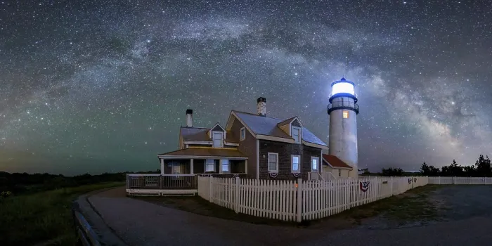 Framed Print : Milky Way arch over Highland Lighthouse on Cape Cod, North Truro, Massachusetts, USA Framed Print : Milky Way arch over Highland Lighthouse on Cape Cod, North Truro, Massachusetts, USA