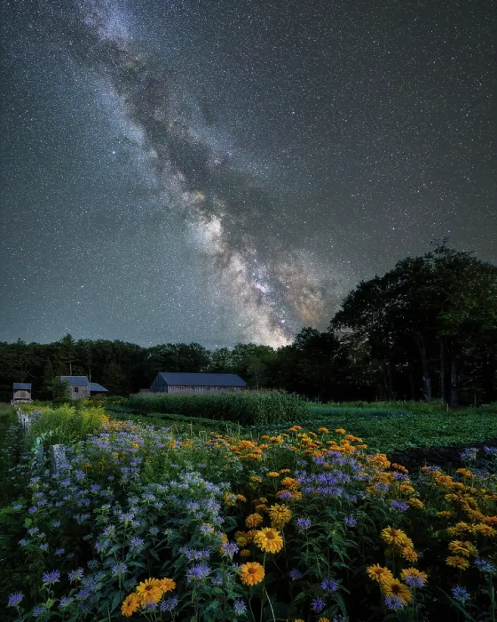 Framed Print : Milky Way over Muster Field Farm garden, North Sutton, New Hampshire, USA Framed Print : Milky Way over Muster Field Farm garden, North Sutton, New Hampshire, USA