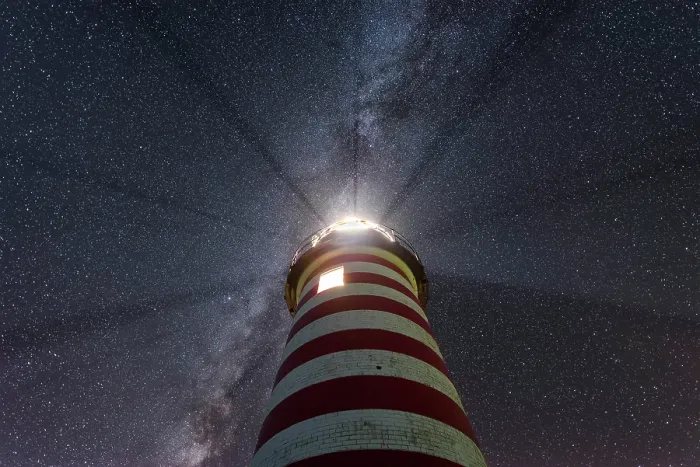 Framed Print : Milky Way over tower at West Quoddy Head Light, Lubec, Maine, USA Framed Print : Milky Way over tower at West Quoddy Head Light, Lubec, Maine, USA